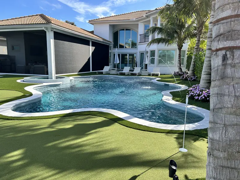 Backyard pet area
